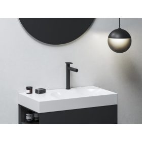   Ravak Spring mosdócsaptelep 255 mm, leeresztő nélkül, matt fekete SG 014.20BLM