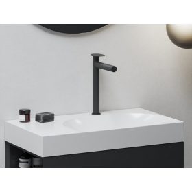   Ravak Spring mosdócsaptelep álló 315 mm, leeresztő nélkül, matt fekete SG 015.20BLM