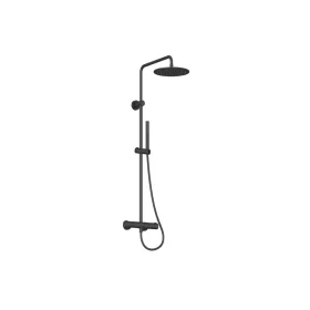   Ravak Spring termosztátos zuhanyoszlop, állítható, zuhanyszettel, matt fekete SG 091.20BLM