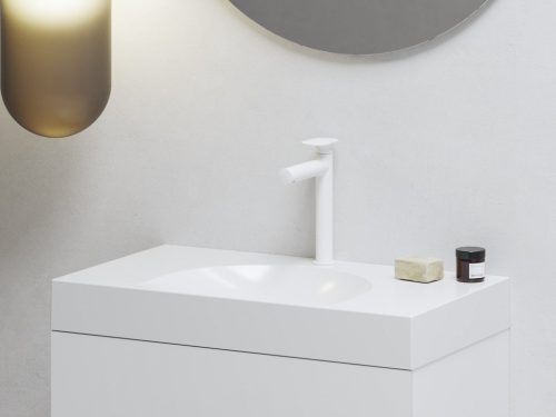 Ravak Spring mosdócsaptelep 255 mm, leeresztő nélkül, matt fehér SG 014.10WHM