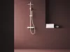 Ravak Spring  termosztátos zuhanyoszlop, állítható, zuhanyszettel, matt fehér SG 091.10WHM