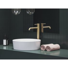   Ravak Espirit álló mosdócsaptelep 340 mm leeresztő nélkül ES 015.60GLB, gold