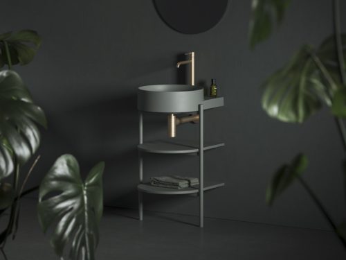 Ravak Espirit álló mosdócsaptelep 340 mm leeresztő nélkül ES 015.60GLB, gold