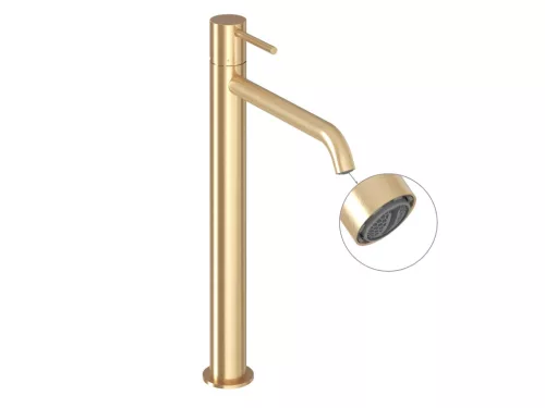 Ravak Espirit álló mosdócsaptelep 340 mm leeresztő nélkül ES 015.60GLB, gold