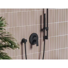   Ravak Plan falba süllyesztett csaptelep, kétutas, belső egységgel PN 062.20BLM.O2, matt fekete