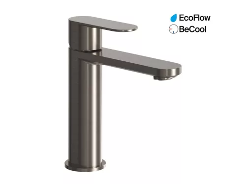 Ravak Chrome II mosdócsaptelep BeCool 175 mm lefolyó nélkül CR II 014.21GB, szálcsiszolt grafit
