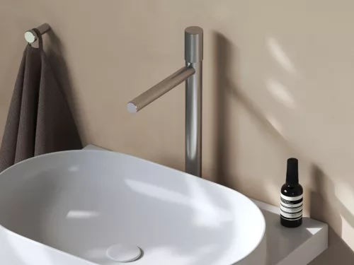 Revers álló mosdócsaptelep 375 mm leeresztő nélkül RV 015.30SSB, rozsdamentes acél