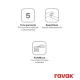 Ravak Nox mosdócsaptelep 280 mm, lefolyó nélkül NX 015.20GB, grafit