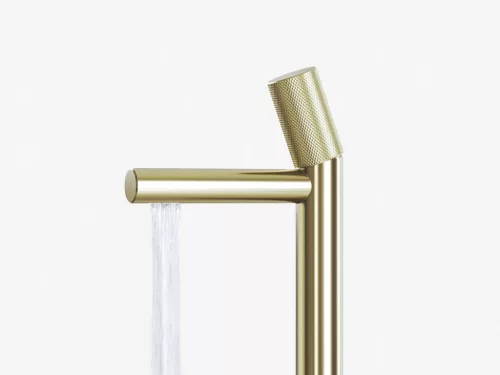 Revers álló mosdócsaptelep 375 mm leeresztő nélkül RV 015.60CH, champagne