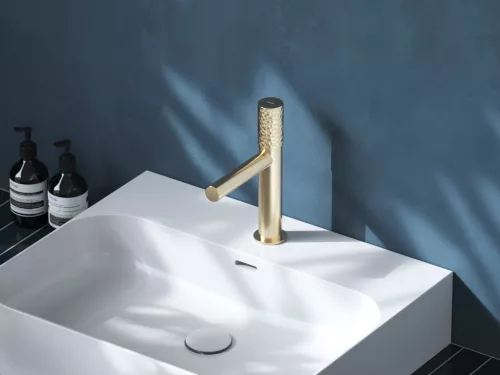 Revers álló mosdócsaptelep 220 mm leeresztő nélkül RV 012A.60CH, champagne