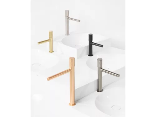 Revers álló mosdócsaptelep 220 mm leeresztő nélkül RV 012A.60CH, champagne