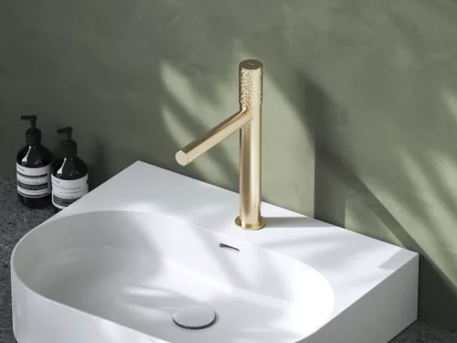 Revers álló mosdócsaptelep 285 mm leeresztő nélkül RV 014A.60CH, champagne