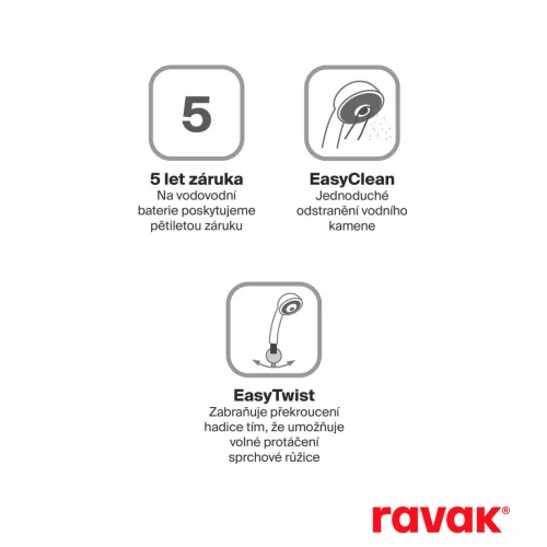 Ravak Zuhanyoszlop állítható fej- és kézizuhannyal DS 090.00CR, króm