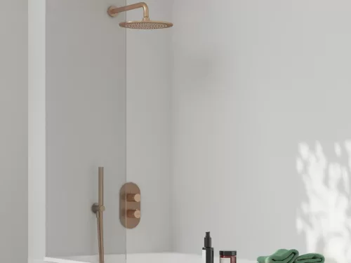 Ravak Esőztető zuhanyfej köralakú, 250 mm 980.60RGB, rose gold