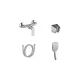 Ravak Classic fali zuhanycsaptelep szettel, króm CL 032.00CR+S