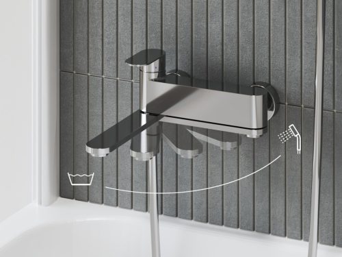 Ravak Chrome fali kádcsaptelep szettel, króm CR II 022.00CR CRS+S