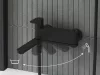 Ravak Chrome fali kádcsaptelep szettel, fekete CR II 022.20BL+S