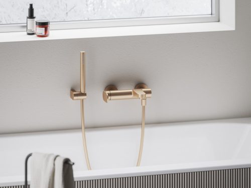 Ravak Eleganta fali kádcsaptelep szettel, rose gold EL 022.60RGB+S