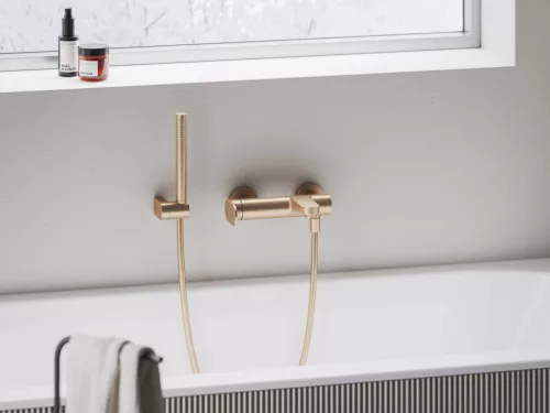 Ravak Eleganta fali kádcsaptelep szettel, rose gold EL 022.60RGB+S