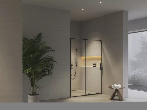 Ravak RODP2 110 zuhanyajtó fekete+transparent