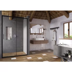 Ravak Blix Slim BLSDP2-110 zuhanyajtó fekete+transparent