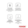 Ravak RORV2 80x80 zuhanykabin fekete+transparent