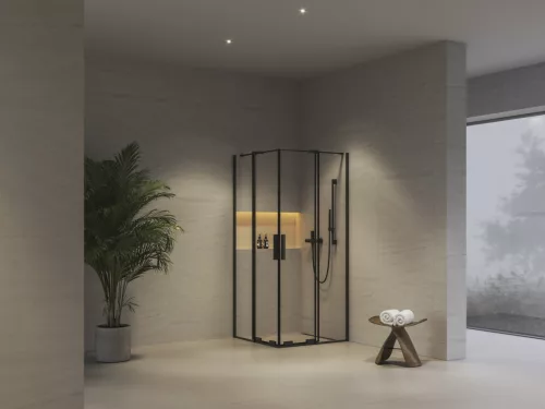 Ravak RORV2 90x90 zuhanykabin fekete+transparent