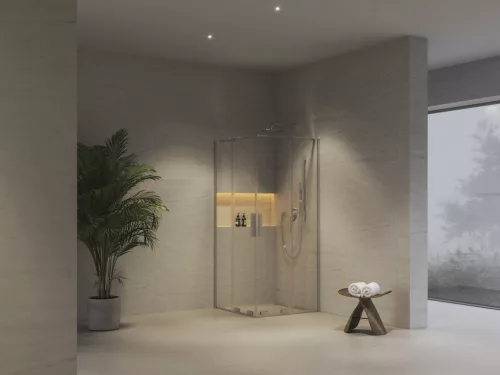 Ravak RORV2 90x90 zuhanykabin krómhatású+transparent