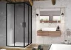 Ravak Blix Slim BLSRV2 80x80 zuhanykabin fekete+transparent