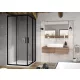 Ravak Blix Slim BLSRV2 80x80 zuhanykabin fekete+transparent