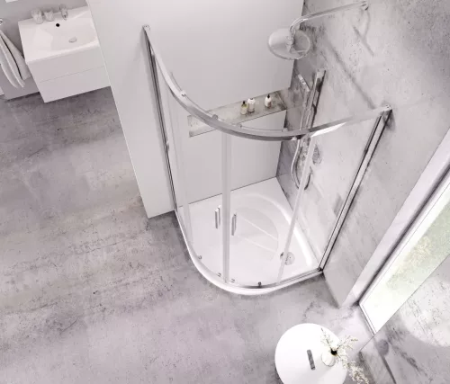 Ravak Bliy Slim BLSCP4 80x80 zuhanykabin krómhatású+transparent