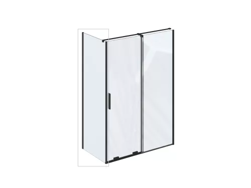 Ravak ROPS 90 fix oldalfal fekete+transparent