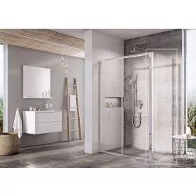   Ravak Blix Slim BLSPS-90 fix oldalfal krómhatású+transparent