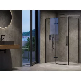 Ravak COOL! COPS-90 fix oldalfal fekete+transparent