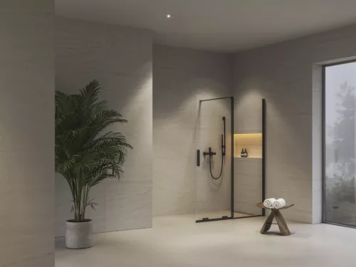 Ravak ROWI 120 zuhanykabin fekete+transparent