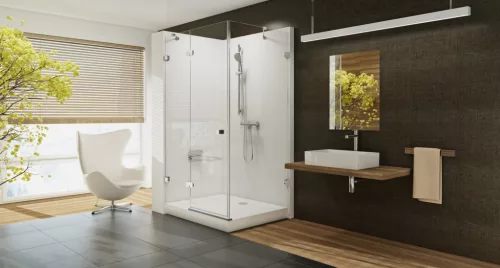 Ravak Chrome Gigant Pro 100x80 zuhanytálca, fehér