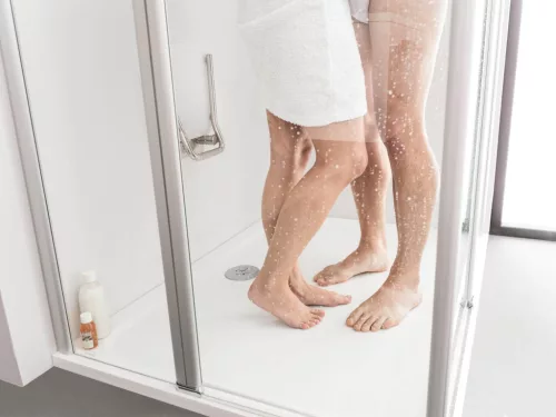 Ravak Chrome Gigant Pro 100x90 zuhanytálca, fehér