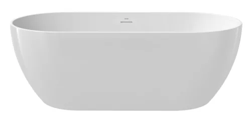 Ravak Freedom O 169x80, akrilkád, fehér szabadonálló, fehér/fekete/króm lefolyó