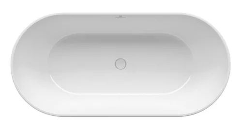 Ravak Freedom O 169x80, akrilkád, fehér szabadonálló, fehér/fekete/króm lefolyó