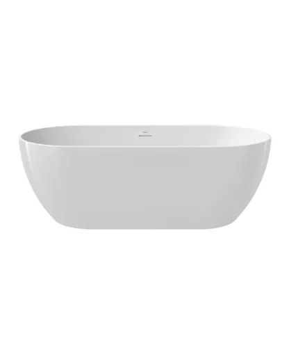 Ravak Freedom O 169x80, akrilkád, fehér szabadonálló, fehér/fekete/króm lefolyó