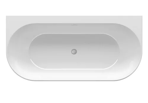 Ravak Freedom Wall 166x80 akrilkád, fehér, fehér/fekete/króm lefolyó