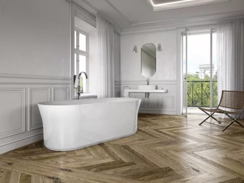 Ravak Ypsilon 180x80 akrilkád, fehér szabadonálló, fehér/fekete/króm lefolyó