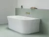 Ravak Ypsilon Wall 178x86 akrilkád, fehér, szabadonálló, fehér/fekete/króm lefolyó