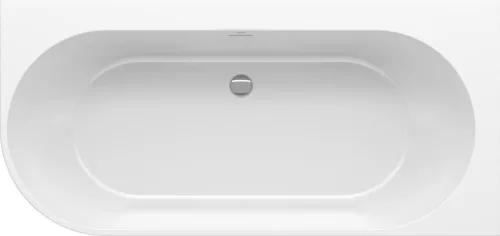 Ravak Freedom Corner 170x80 akrilkád, jobb, fehér, fehér/fekete/króm lefolyó
