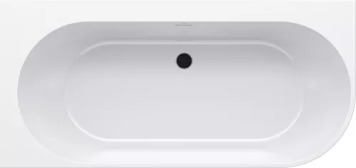 Ravak Freedom Corner 170x80 akrilkád, bal, fehér, fehér/fekete/króm lefolyó