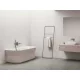 Ravak Ypsilon Wall 178x86, akrilkád, Alabaster Pink/fehér, szabadonálló, fehér/fekete/króm lefolyó