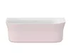 Ravak Ypsilon Wall 178x86, akrilkád, Alabaster Pink/fehér, szabadonálló, fehér/fekete/króm lefolyó