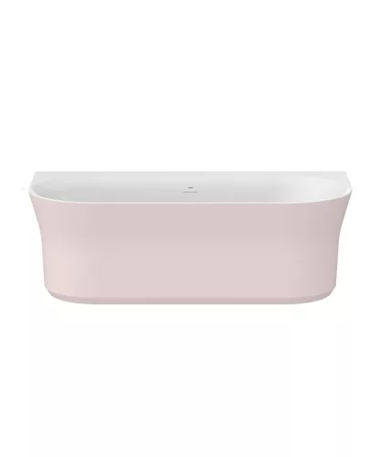 Ravak Ypsilon Wall 178x86, akrilkád, Alabaster Pink/fehér, szabadonálló, fehér/fekete/króm lefolyó