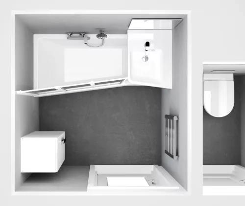 Ravak BeHappy II mosdó jobbos, furattal