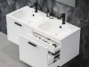 Ravak Chrome Slim 120 duplamosdó fehér, furattal